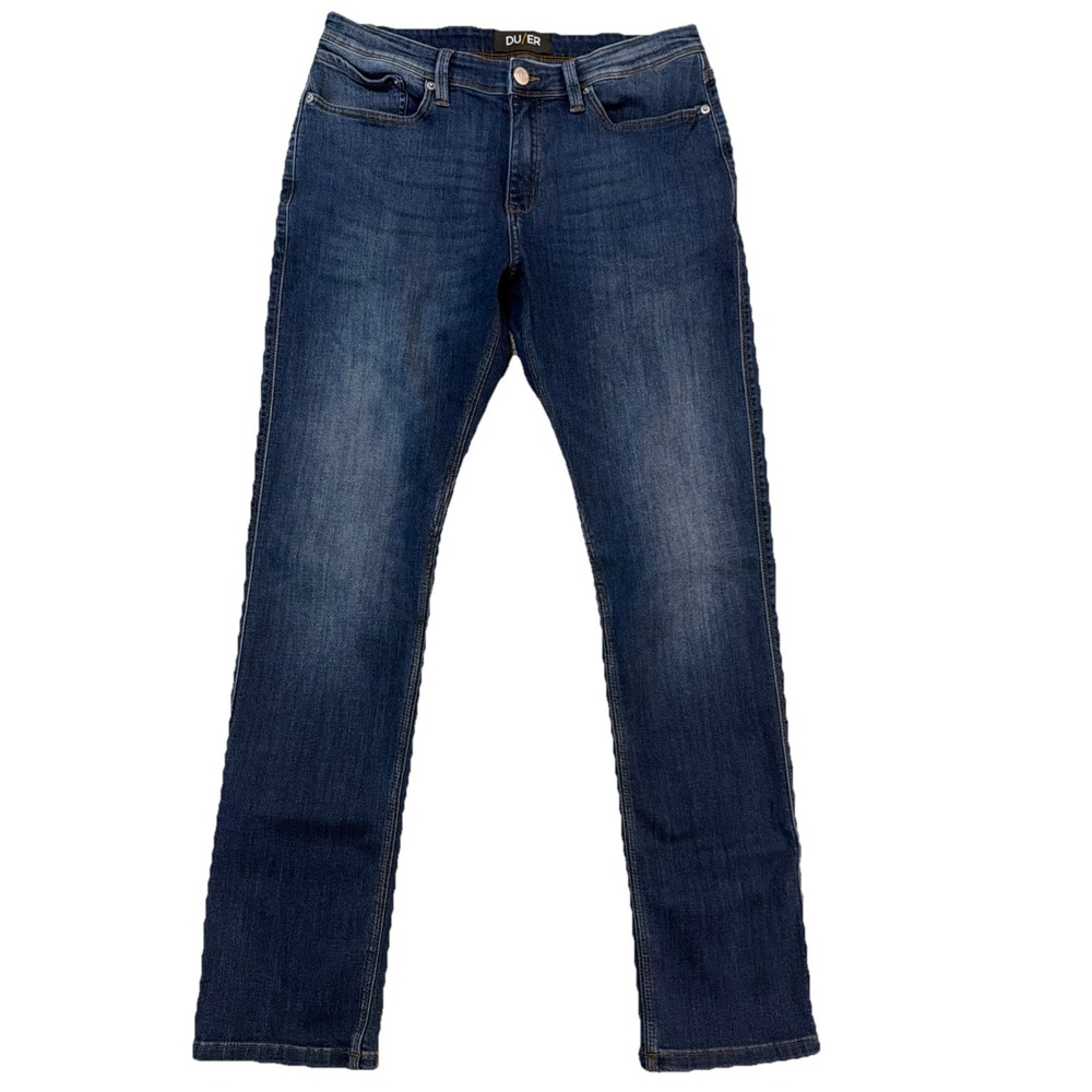 DU/ER L2X Relaxed‎ Taper Fit Jeans Men 32x32 Cool Max Blue Stretch Pants